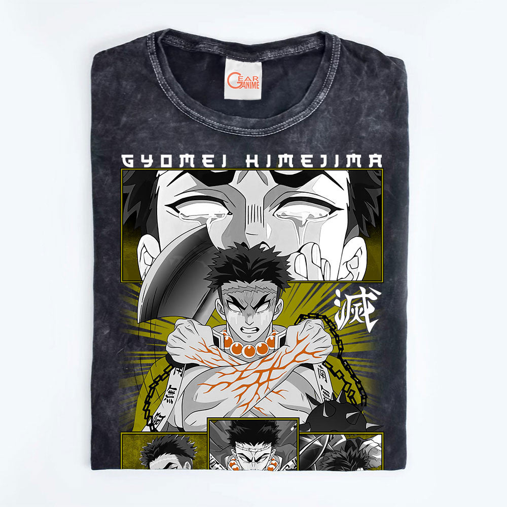 Gyomei Himejima Washed T-shirt Vintage Style