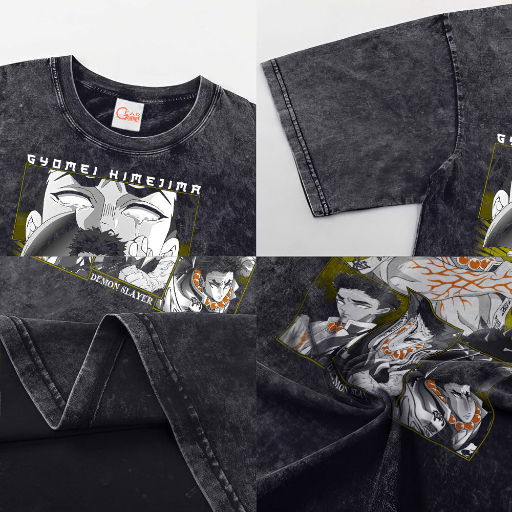 Gyomei Himejima Washed T-shirt Vintage Style