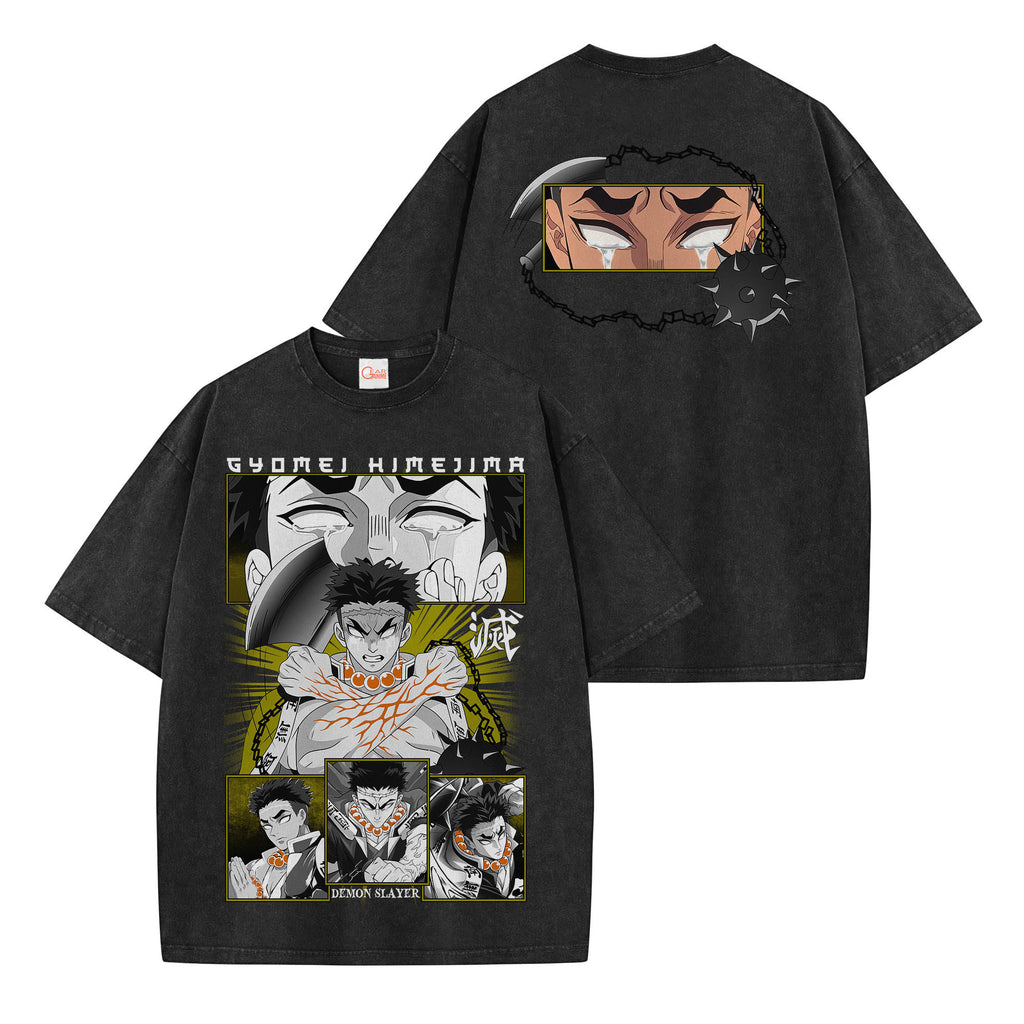 Gyomei Himejima Washed T-shirt Vintage Style