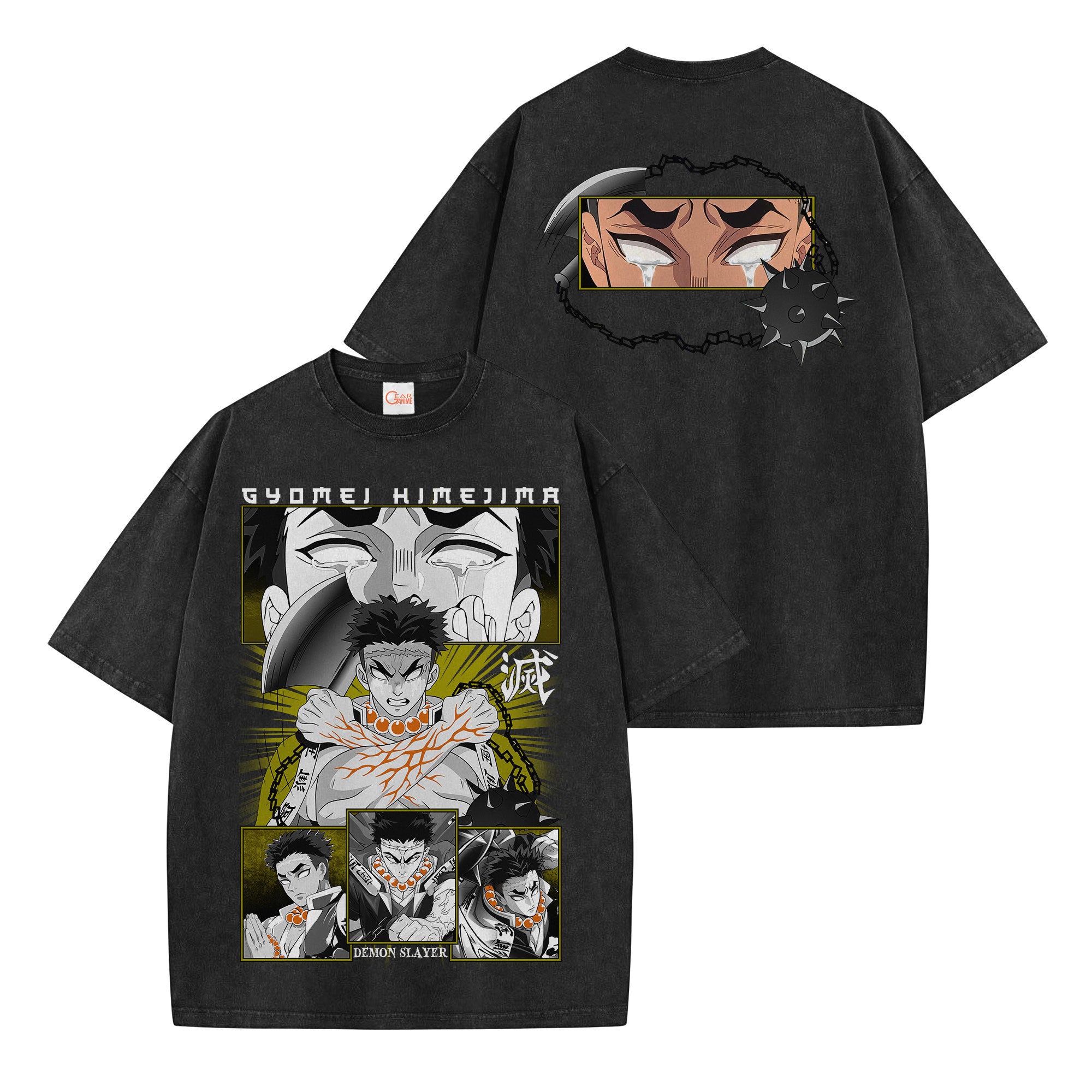 Gyomei Himejima Washed T-shirt Vintage Style