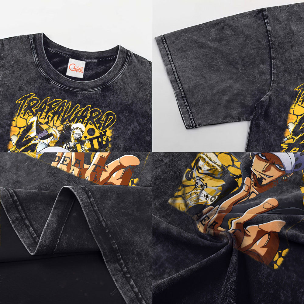 Trafalgar D. Law Washed T-shirt Vintage Style