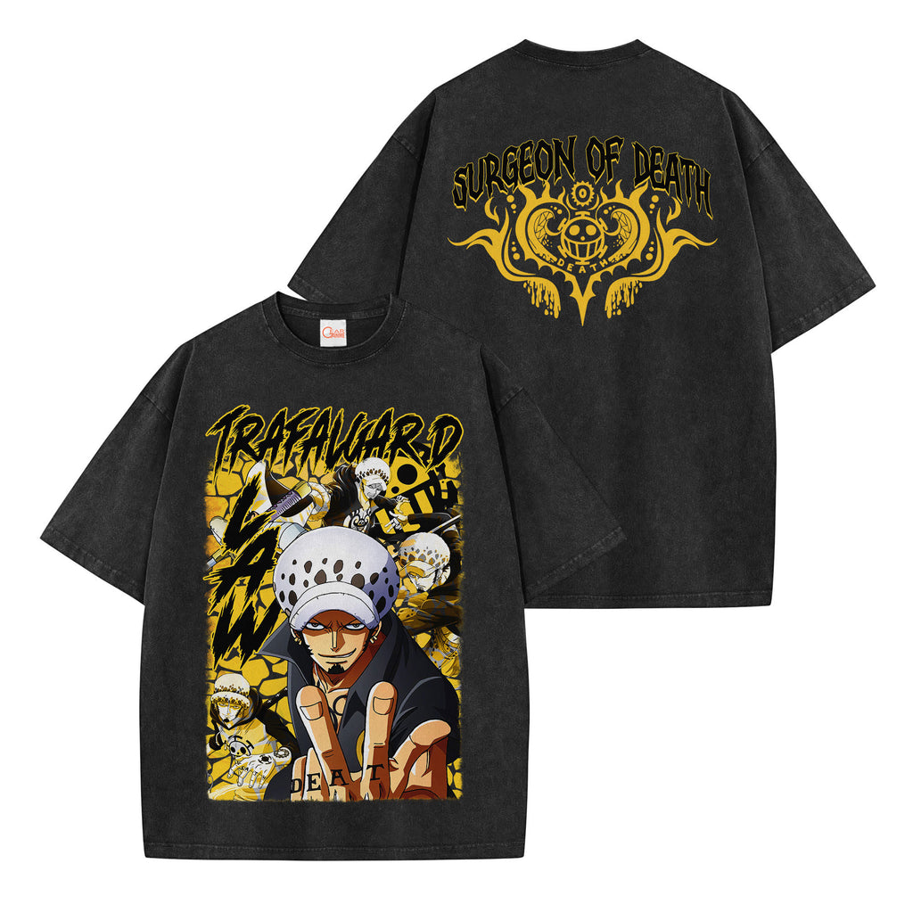 Trafalgar D. Law Washed T-shirt Vintage Style