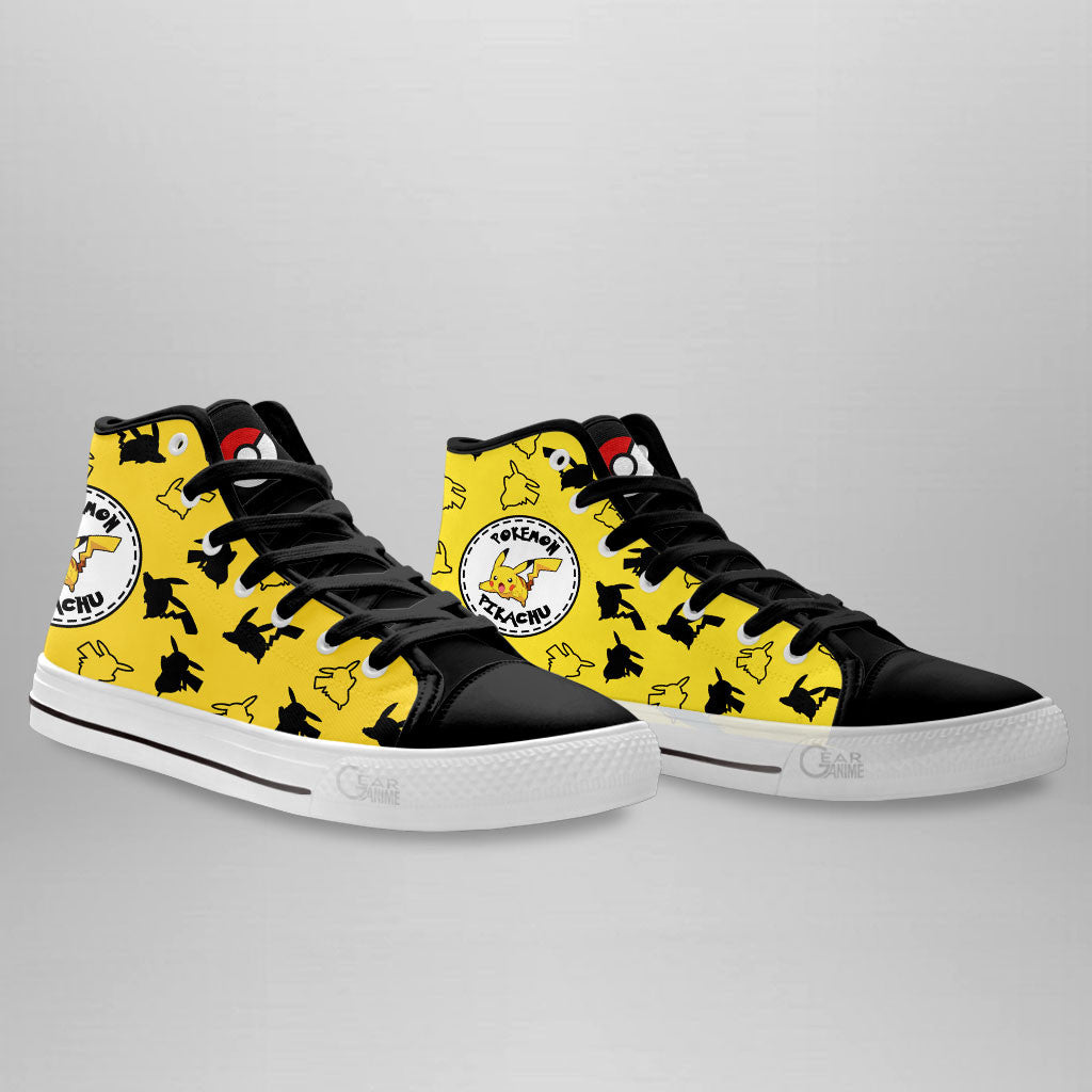Pikachu High-Top Canvas Sneakers