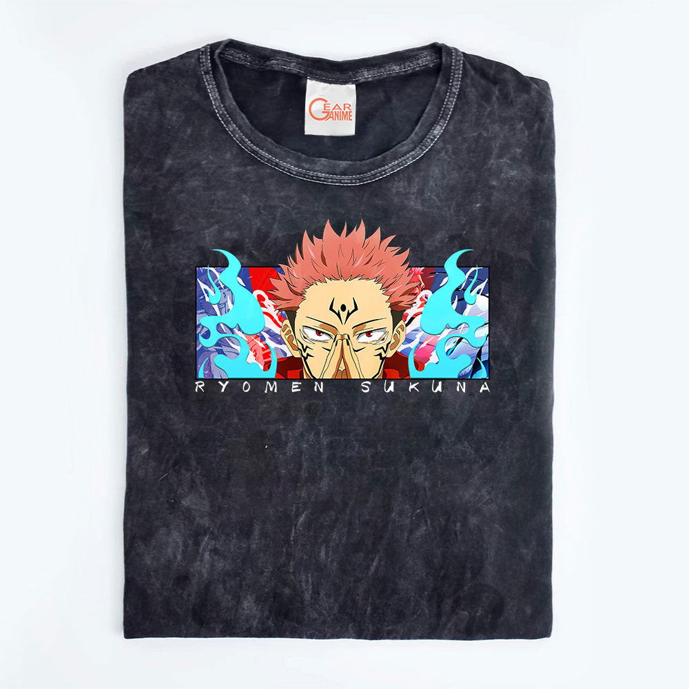 Sukuna Washed T-shirt Vintage Style