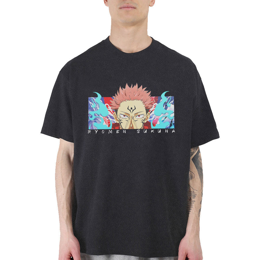 Sukuna Washed T-shirt Vintage Style