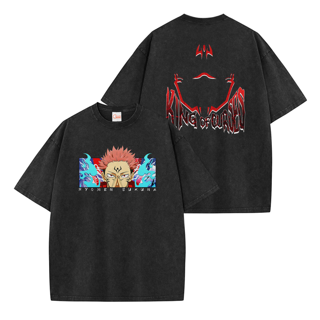 Sukuna Washed T-shirt Vintage Style