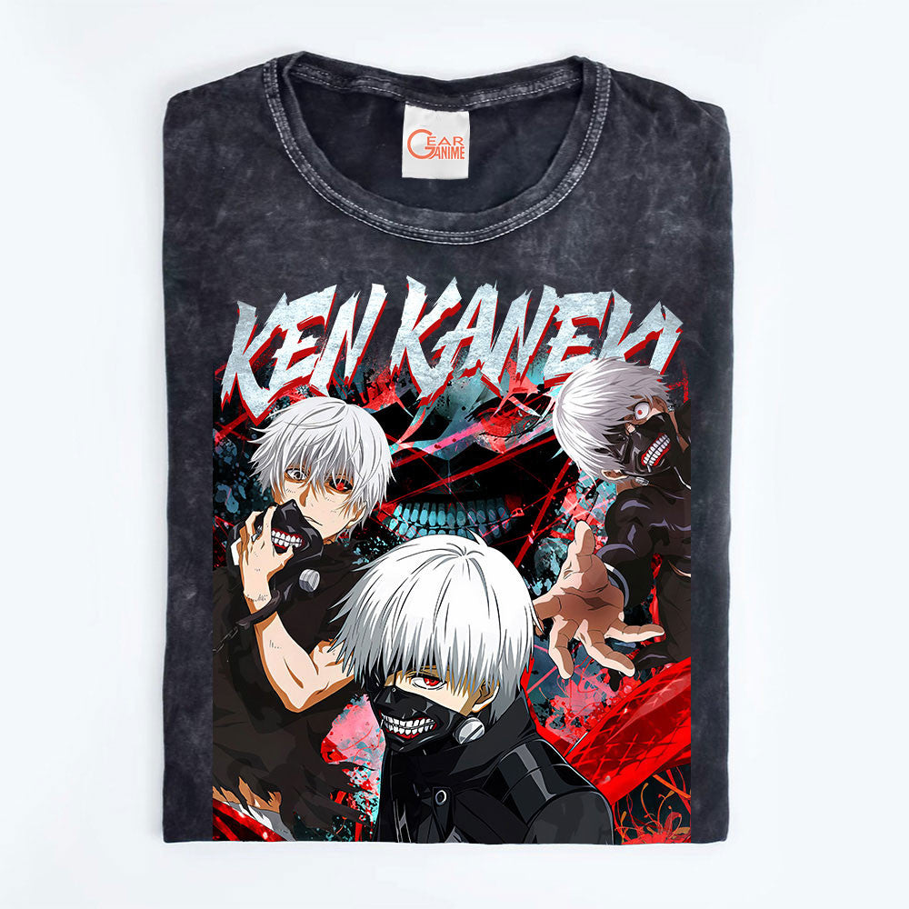 Ken Kaneki Washed T-shirt Vintage Style