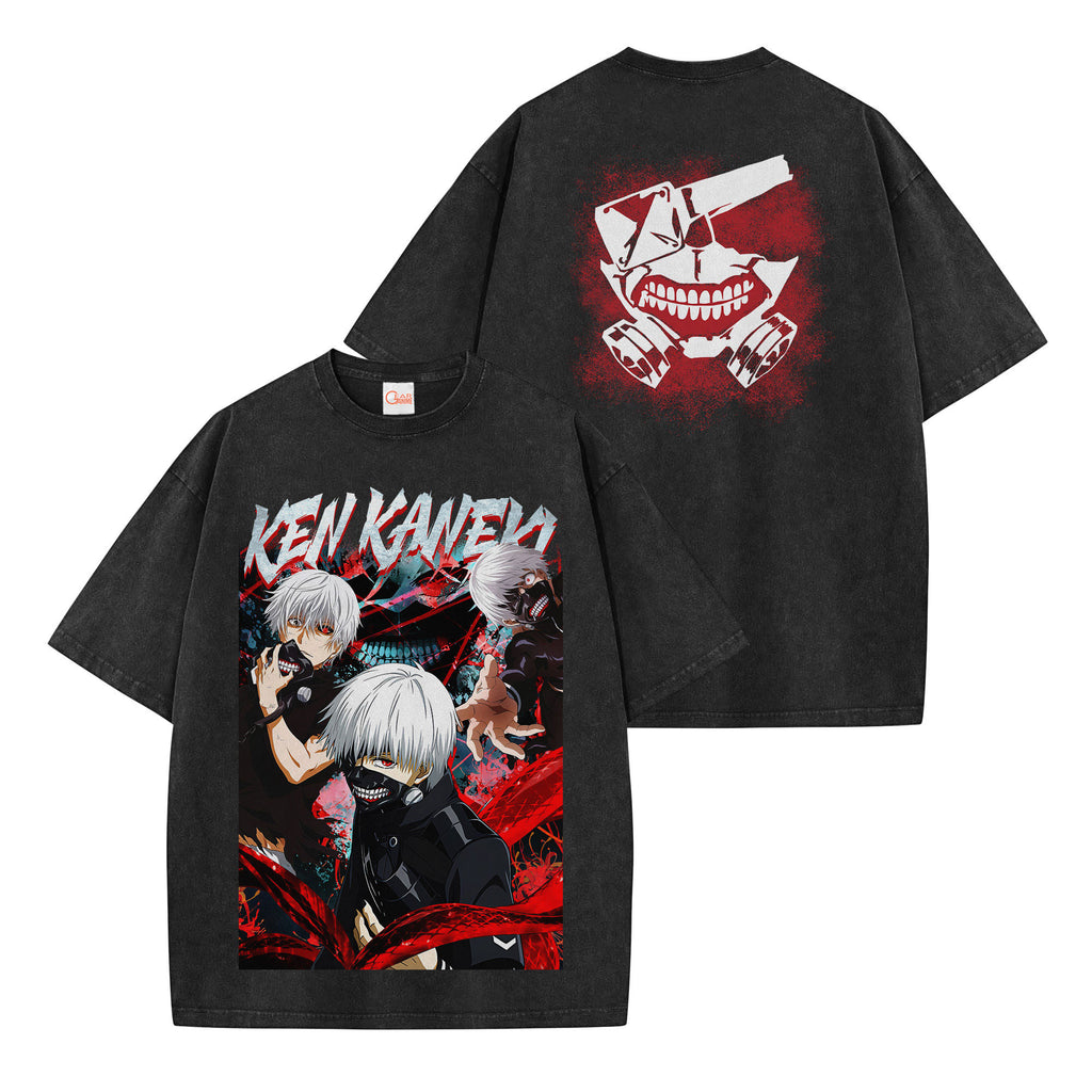 Ken Kaneki Washed T-shirt Vintage Style