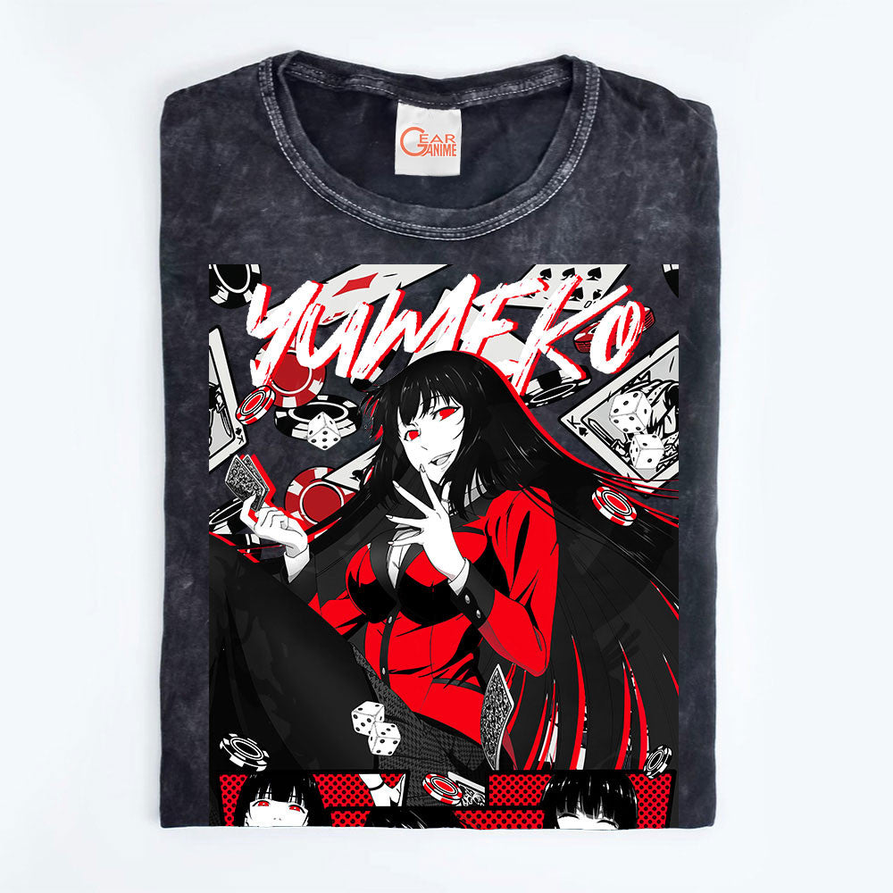 Yumeko Jabami Washed T-shirt Vintage Style