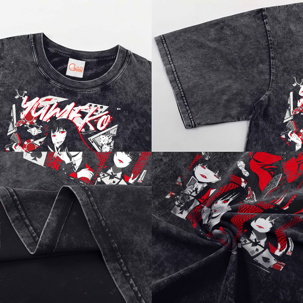 Yumeko Jabami Washed T-shirt Vintage Style