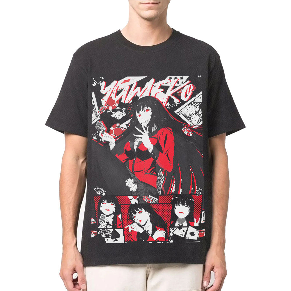 Yumeko Jabami Washed T-shirt Vintage Style