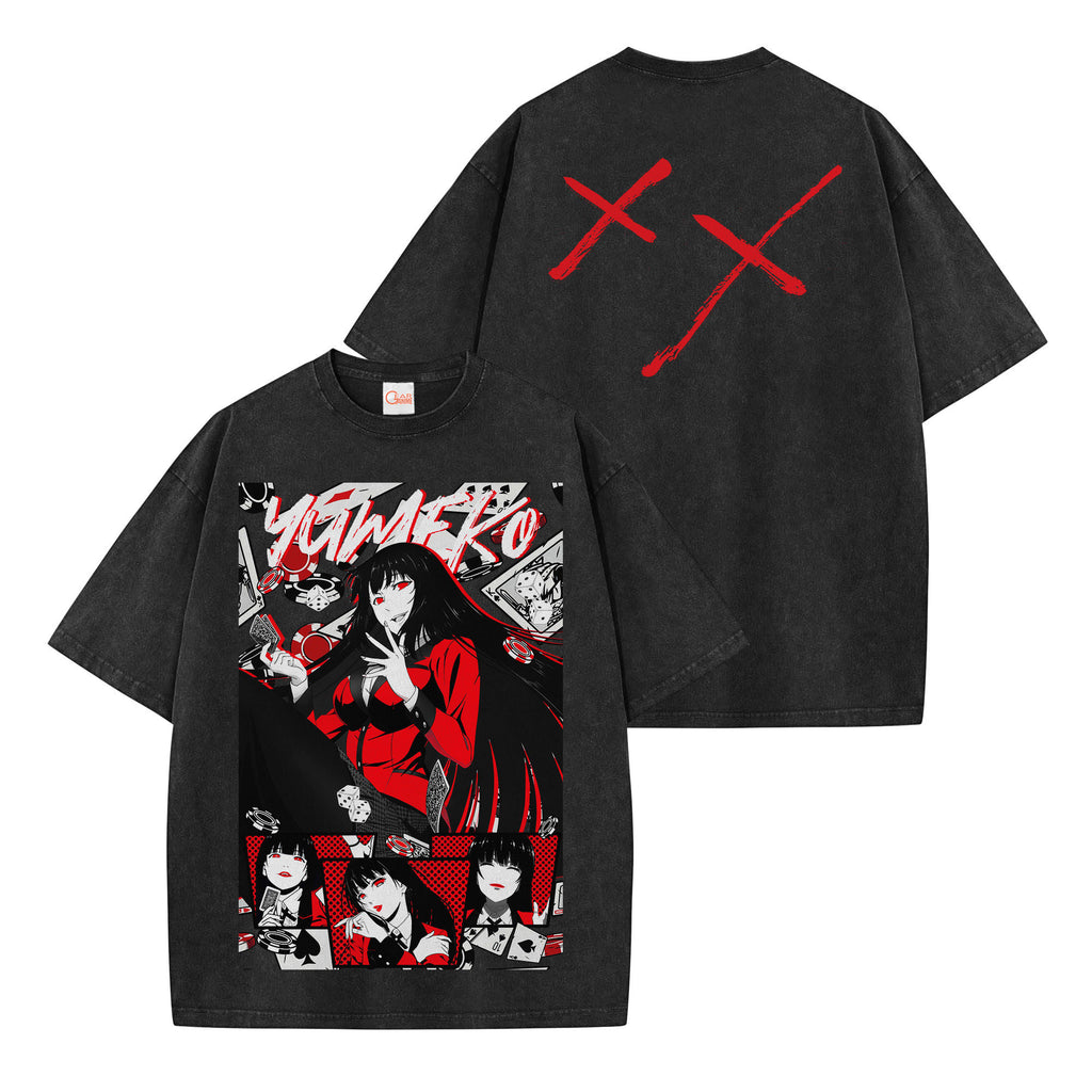 Yumeko Jabami Washed T-shirt Vintage Style