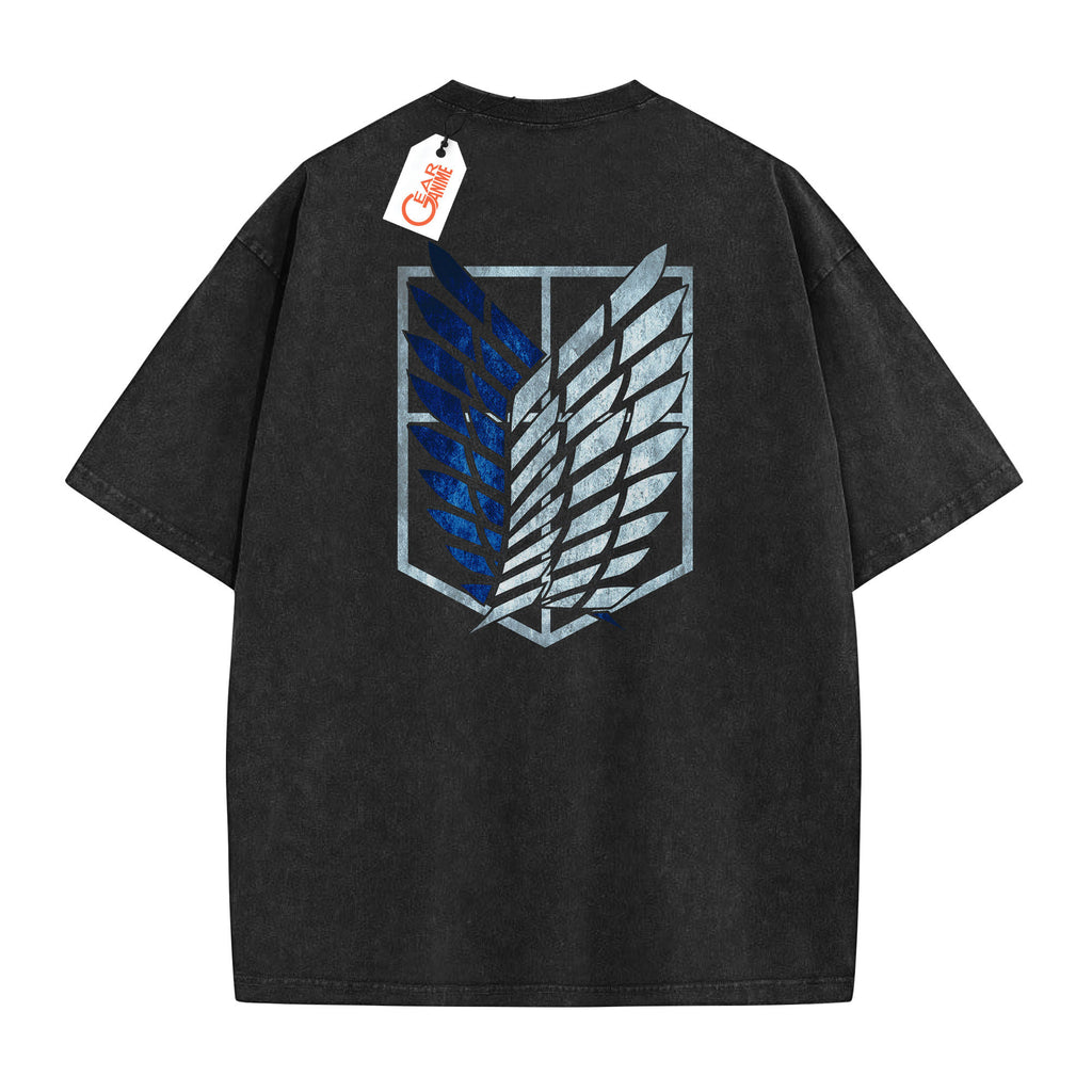Eren Yeager Washed T-shirt Vintage Style