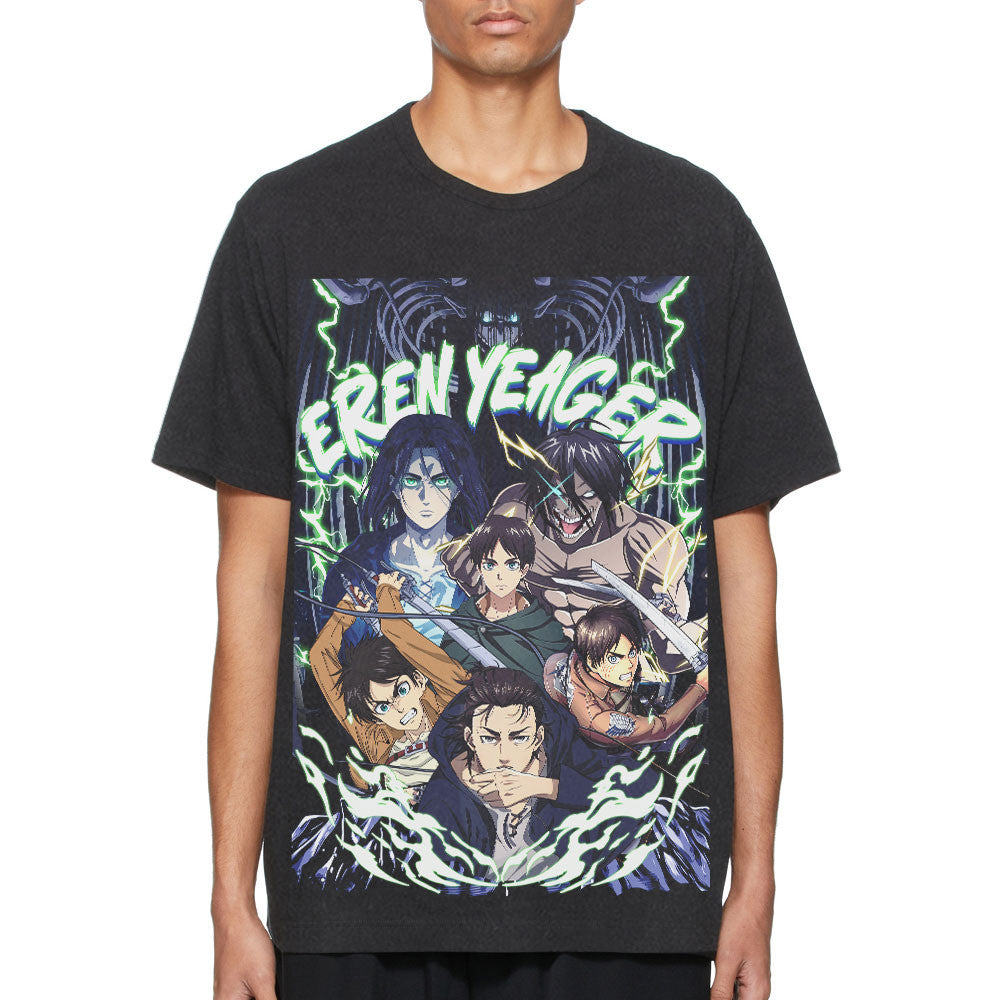 Eren Yeager Washed T-shirt Vintage Style