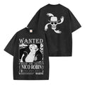 Nico Robin Wanted Washed T-shirt Vintage Style