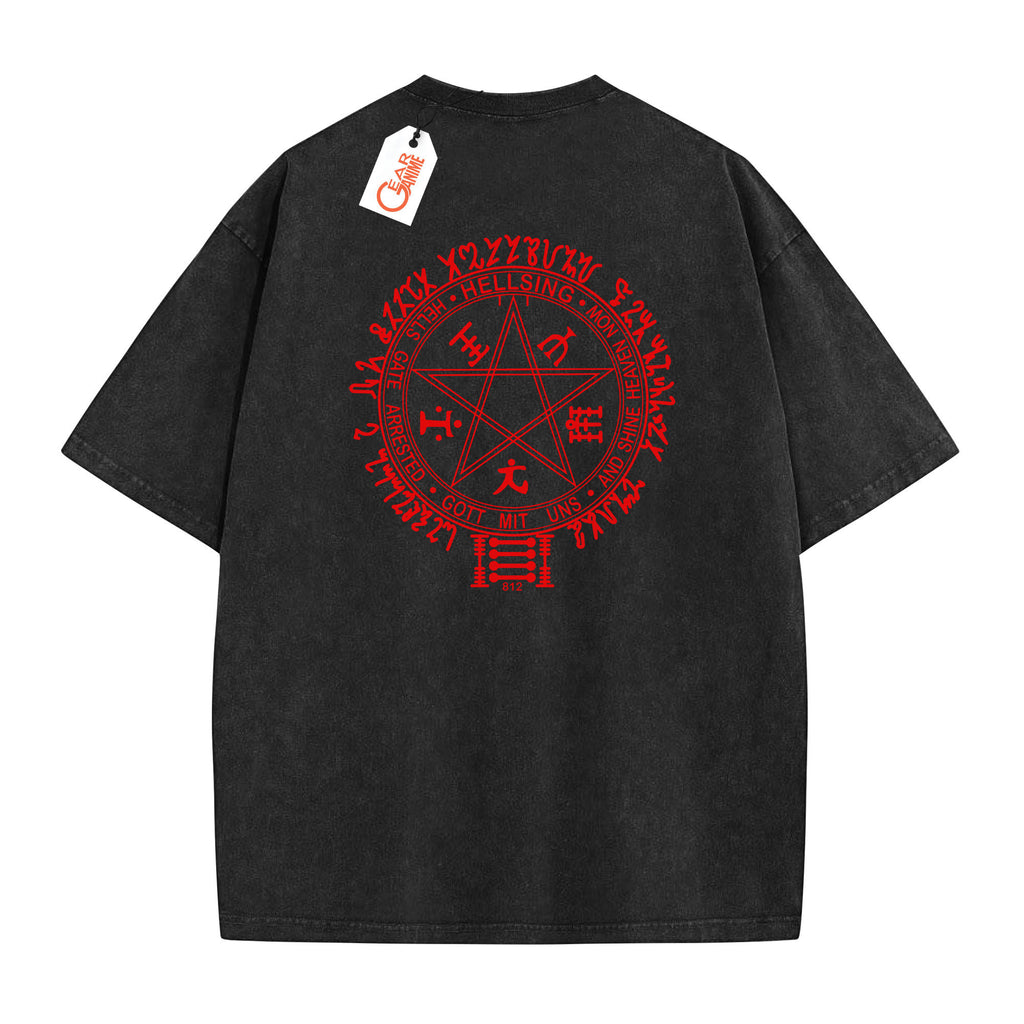 Hellsing Washed T-shirt Vintage Style