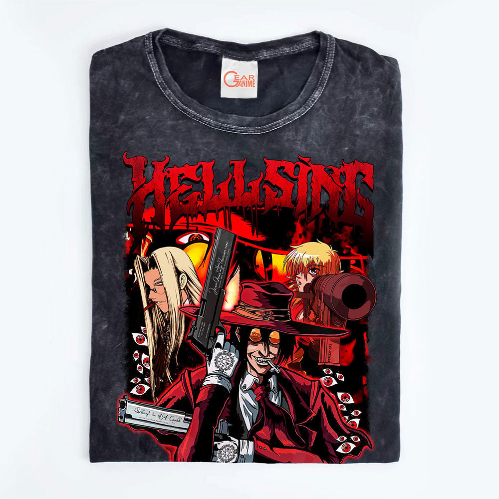 Hellsing Washed T-shirt Vintage Style