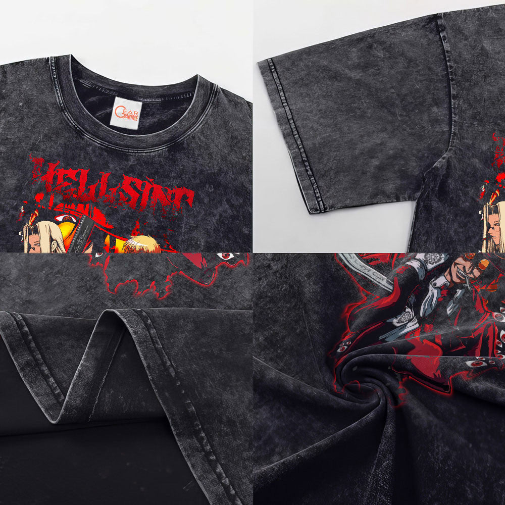 Hellsing Washed T-shirt Vintage Style