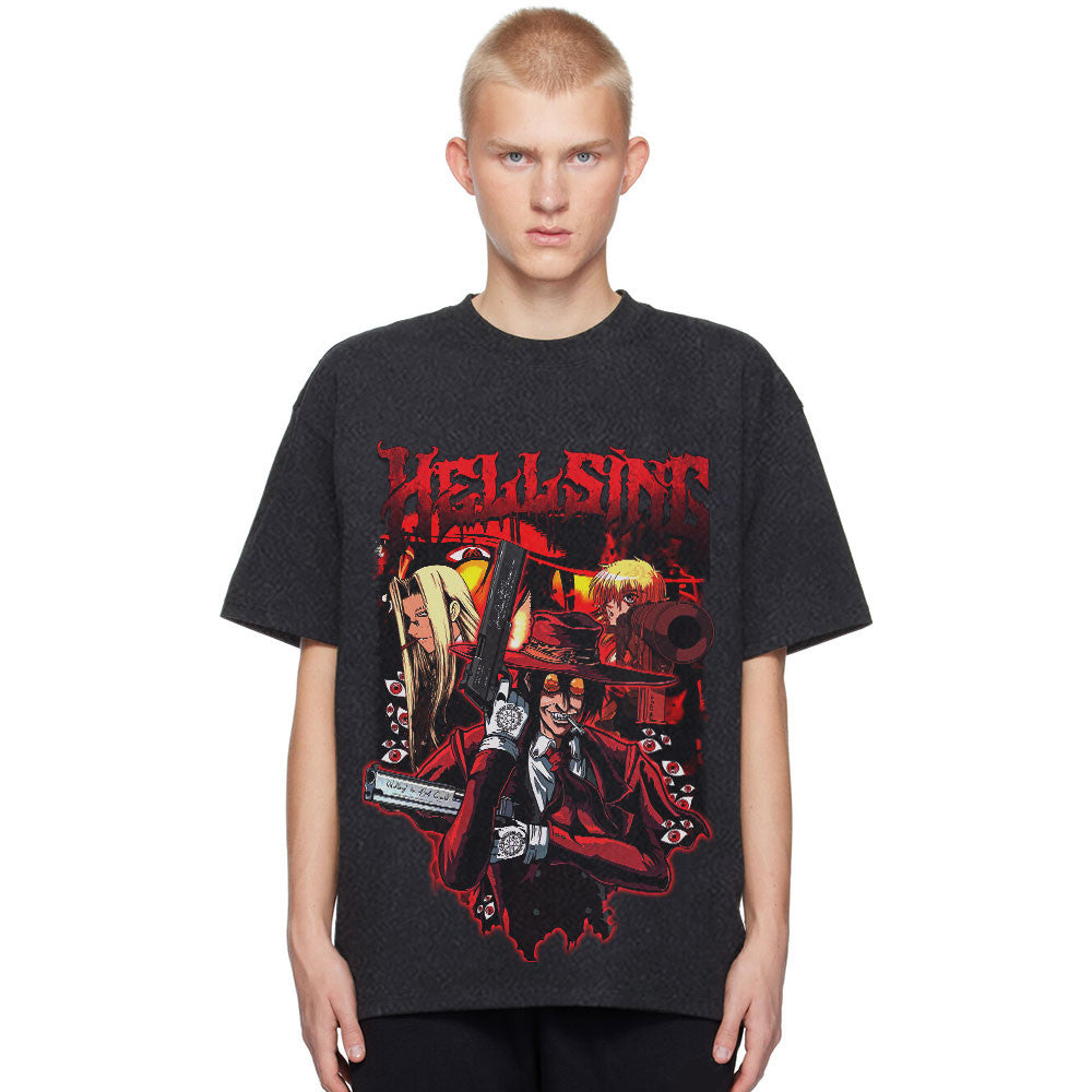 Hellsing Washed T-shirt Vintage Style