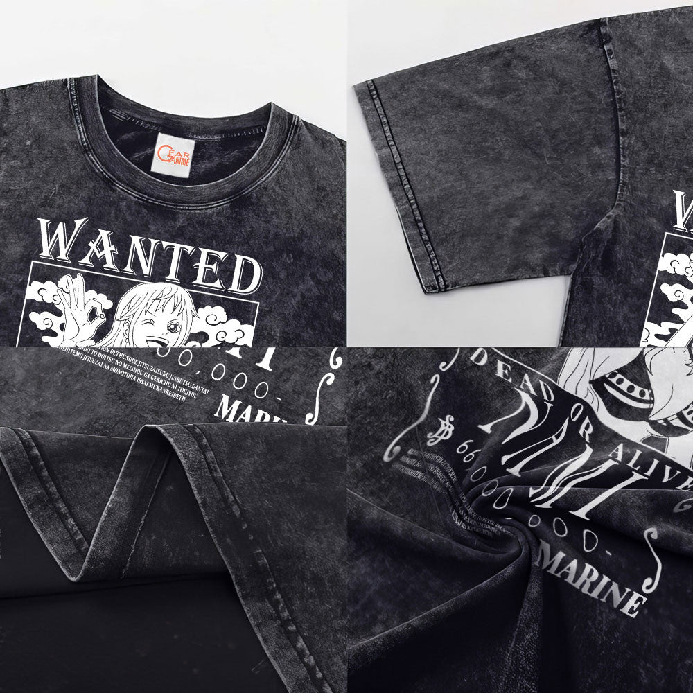 Nami Wanted Washed T-shirt Vintage Style