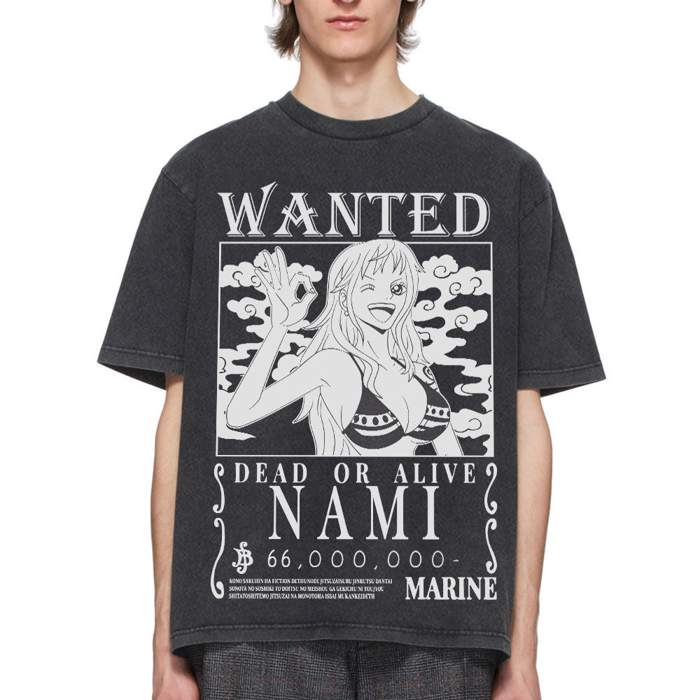 Nami Wanted Washed T-shirt Vintage Style