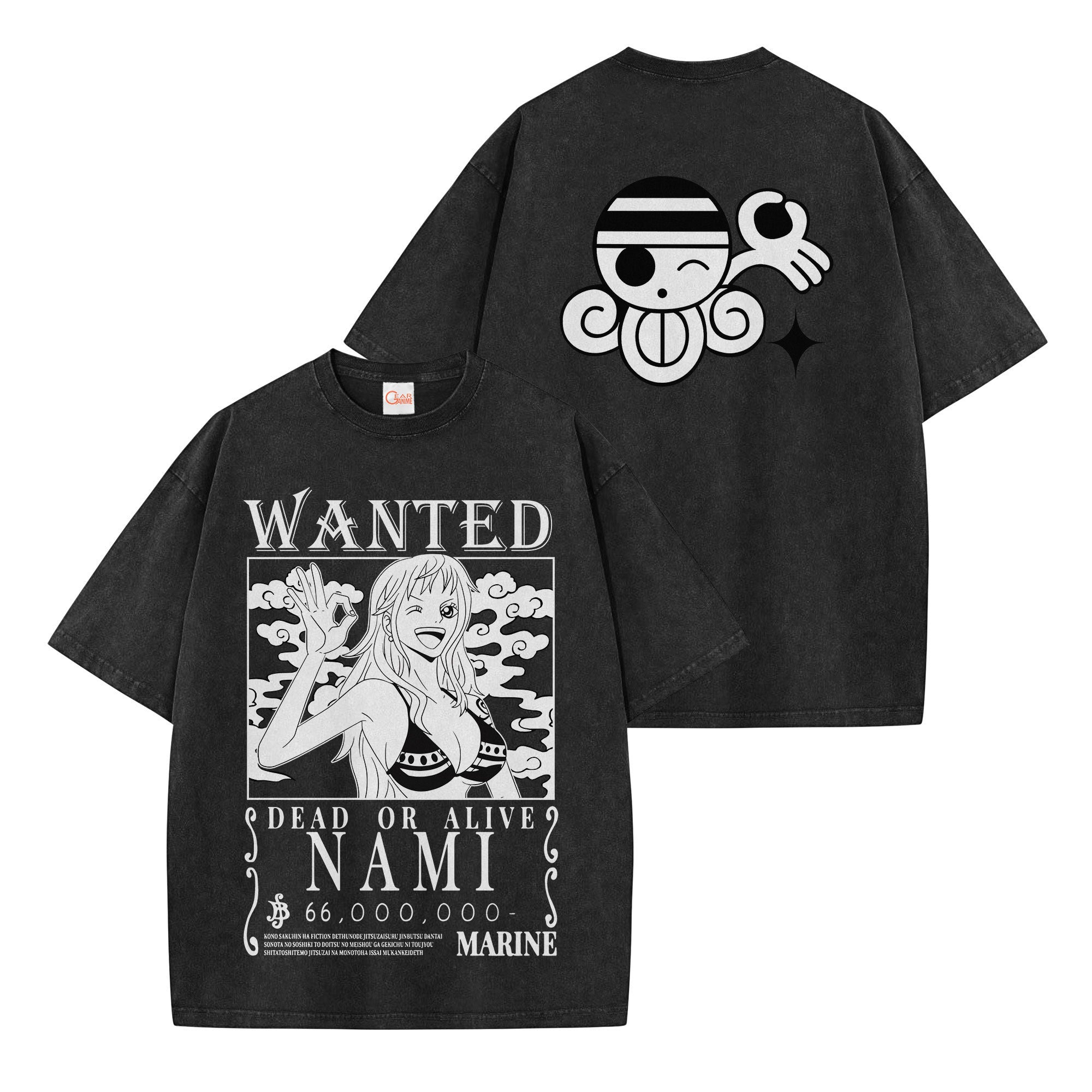 Nami Wanted Washed T-shirt Vintage Style