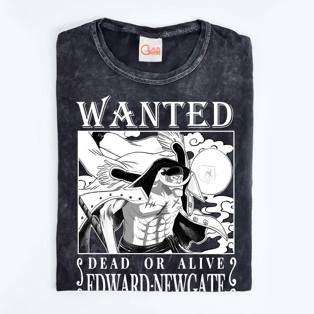 Edward Newgate Wanted Washed T-shirt Vintage Style