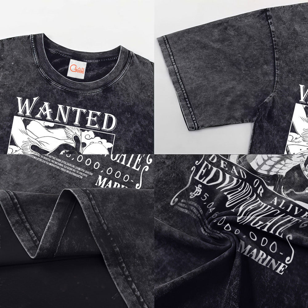 Edward Newgate Wanted Washed T-shirt Vintage Style
