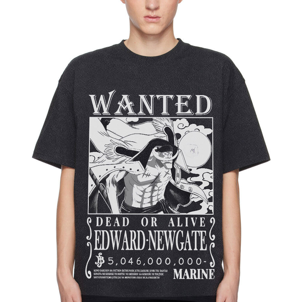 Edward Newgate Wanted Washed T-shirt Vintage Style
