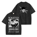 Zoro Wano Arc Wanted Washed T-shirt Vintage Style