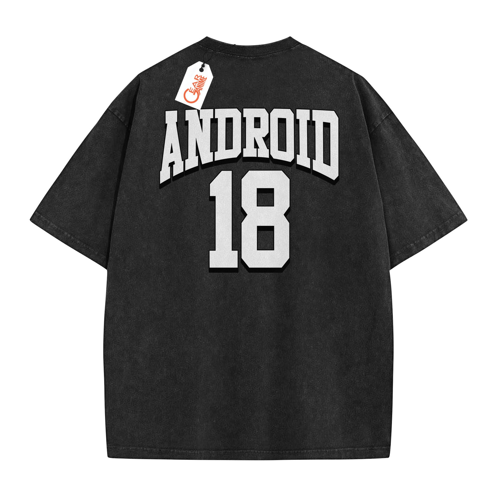 Android 18 Washed T-shirt Vintage Style