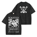 Luffy Wano Arc Wanted Washed T-shirt Vintage Style