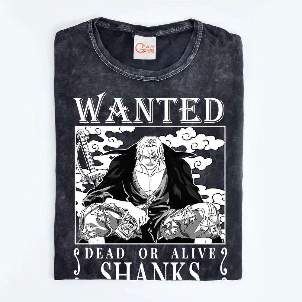 Shanks Wanted Washed T-shirt Vintage Style