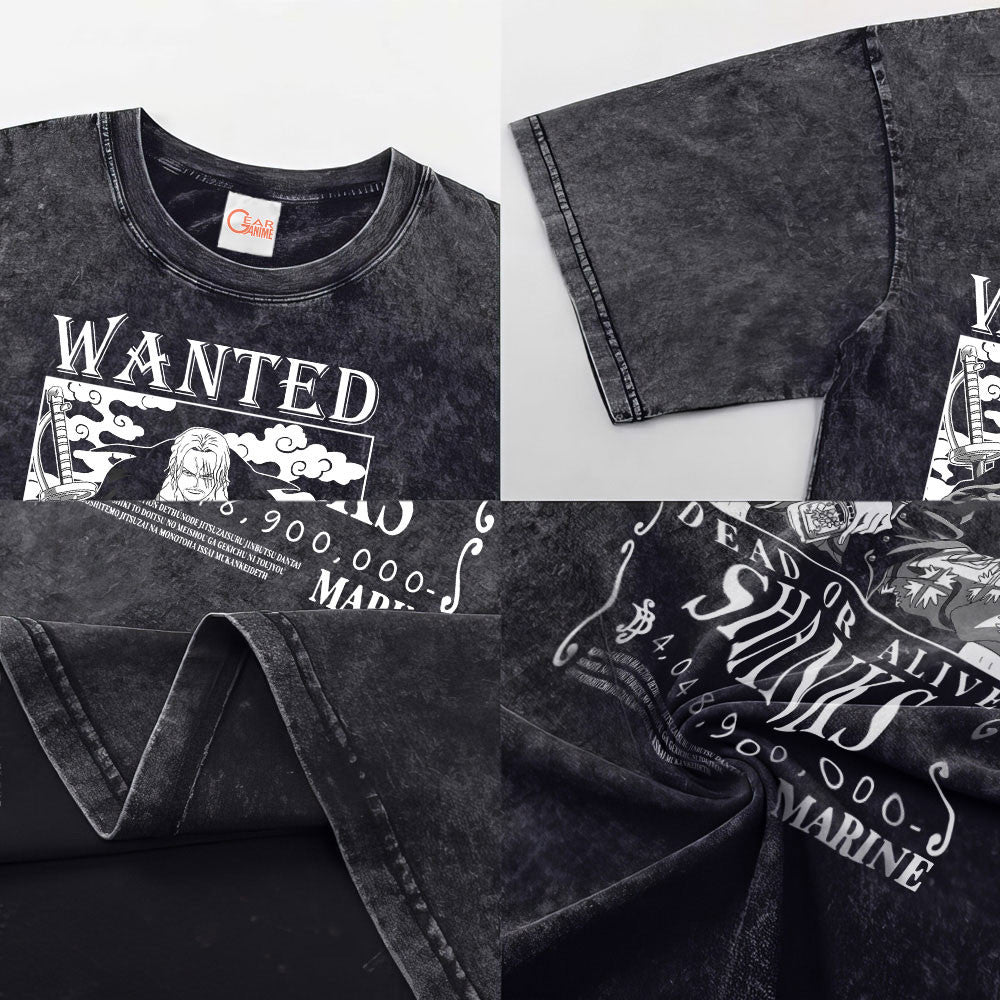Shanks Wanted Washed T-shirt Vintage Style