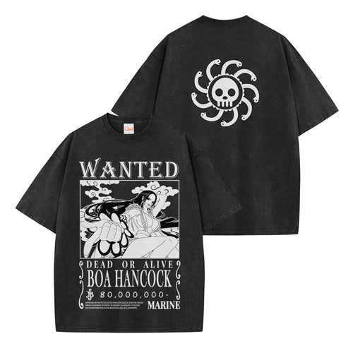 Boa Hancock Wanted Washed T-shirt Vintage Style