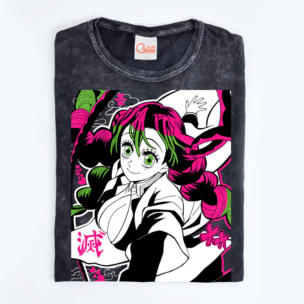 Mitsuri Kanroji Washed T-shirt Vintage Style