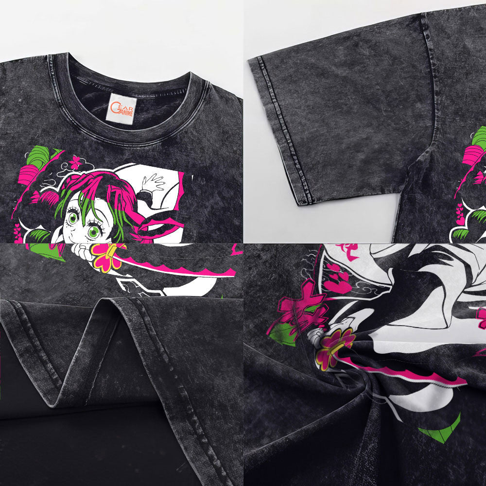 Mitsuri Kanroji Washed T-shirt Vintage Style