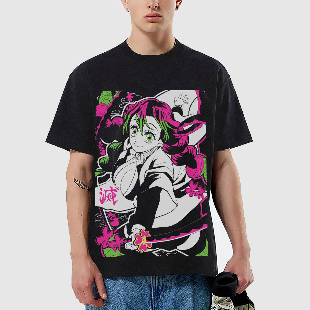 Mitsuri Kanroji Washed T-shirt Vintage Style