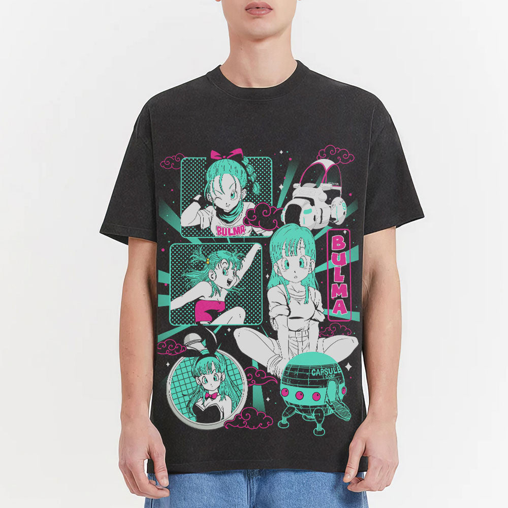 Bulma Washed T-shirt Vintage Style