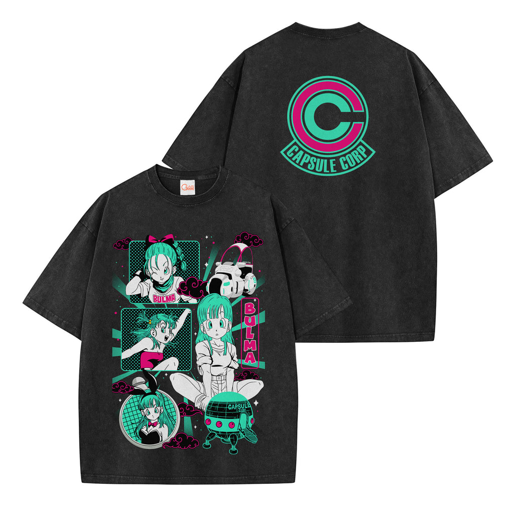Bulma Washed T-shirt Vintage Style