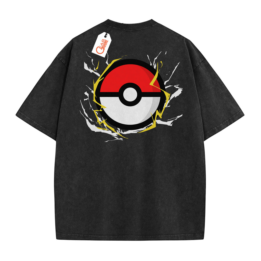 Pikachu Washed T-shirt Vintage Style