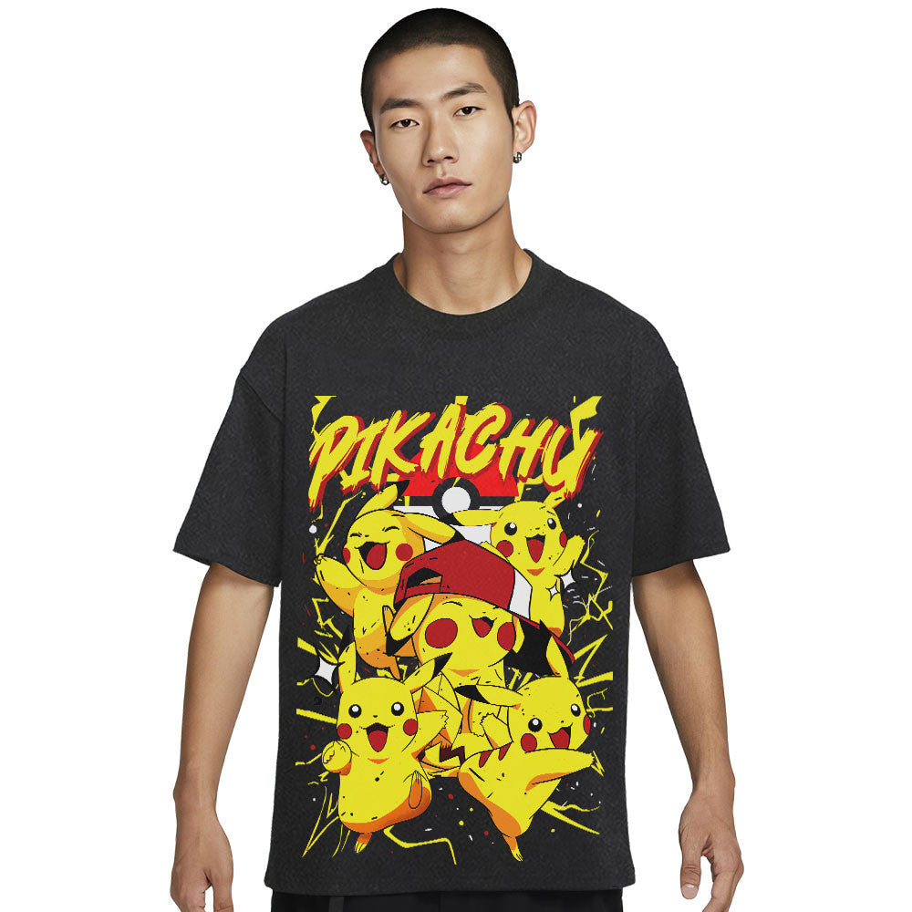Pikachu Washed T-shirt Vintage Style