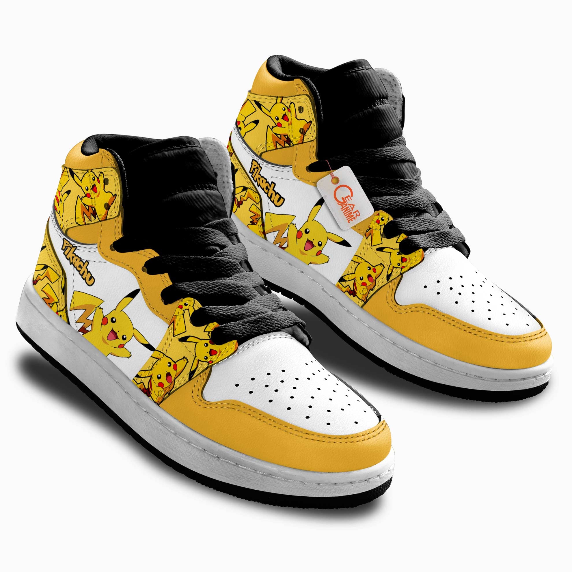 Pikachu Kids High-Top Sneakers Custom Name
