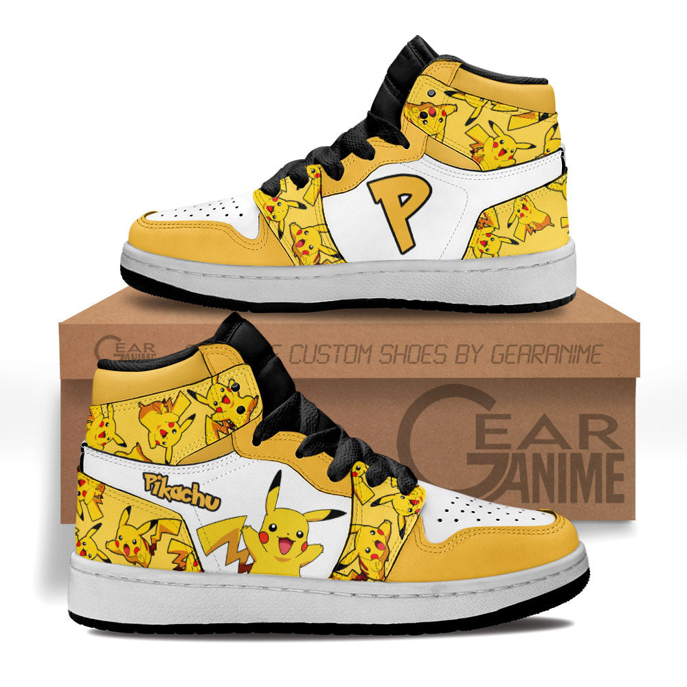 Pikachu Kids High-Top Sneakers Custom Name