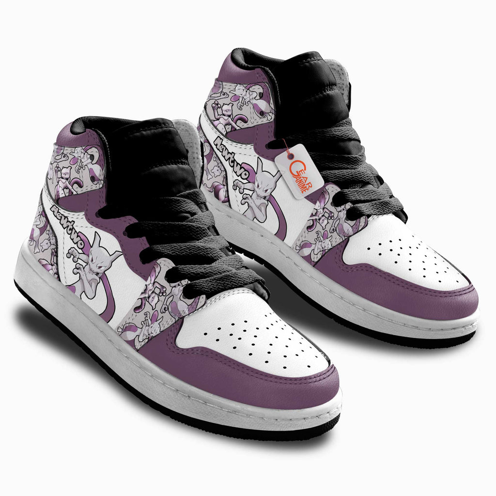 Mewtwo Personalized Kids High-Top Sneakers