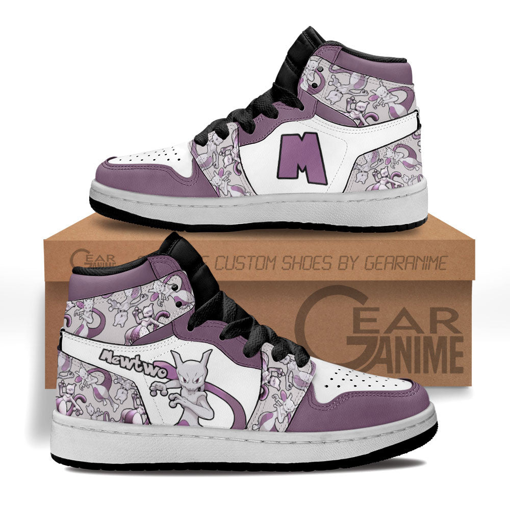 Mewtwo Personalized Kids High-Top Sneakers