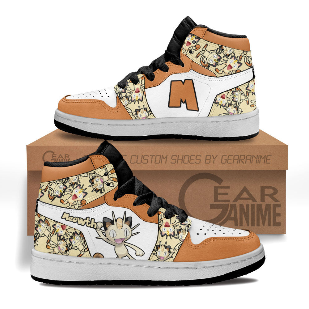 Meowth Personalized Kids High-Top Sneakers