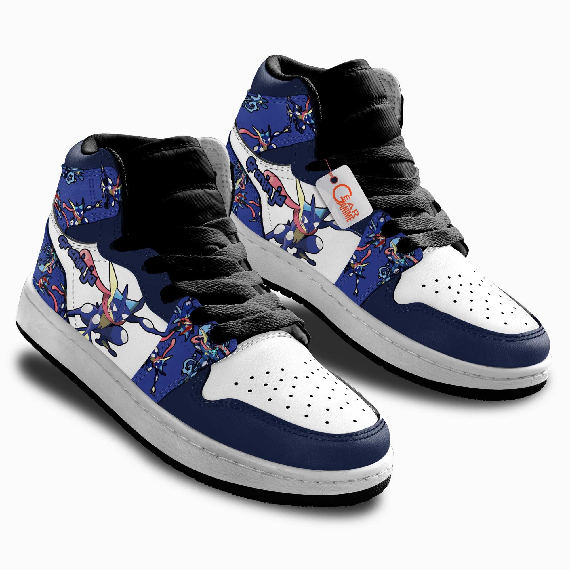 Greninja Personalized Kids High-Top Sneakers