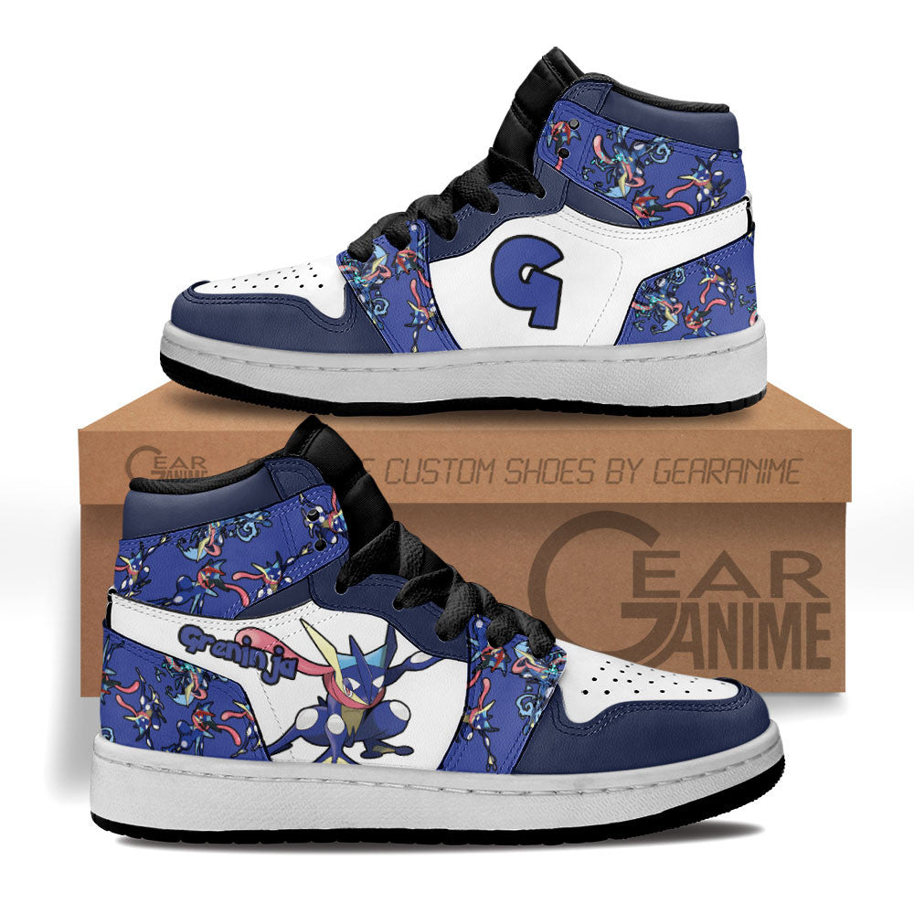 Greninja Personalized Kids High-Top Sneakers