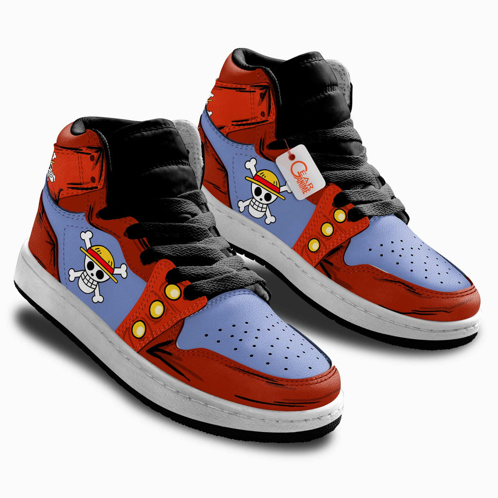 Luffy Personalized Kids High-Top Sneakers